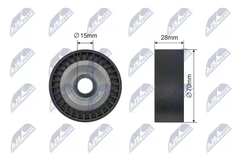 Tensioner Pulley, V-ribbed belt