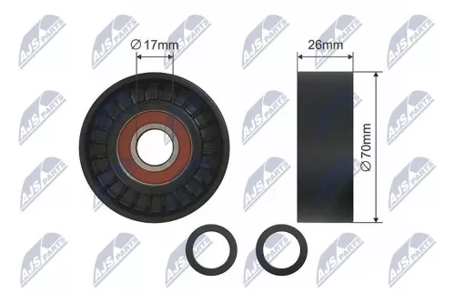 Tensioner Pulley, V-ribbed belt