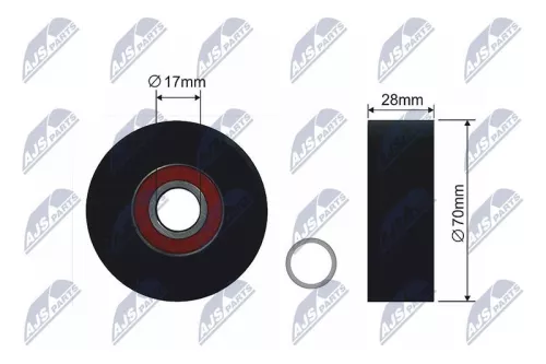 NTY NTY RNK-BM-030 Tensioner Pulley, V-belt 
