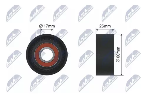 NTY NTY RNK-BM-033 Tensioner Pulley, V-belt 