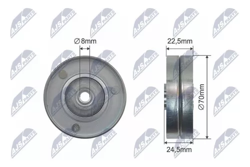 NTY NTY (RNK-BM-039) Deflection Pulley/Guide Pulley, V-belt 