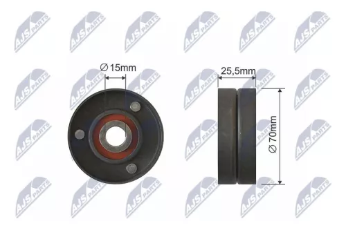NTY NTY RNK-BM-040 Tensioner Pulley, V-belt 