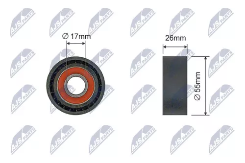 Tensioner Pulley, V-ribbed belt