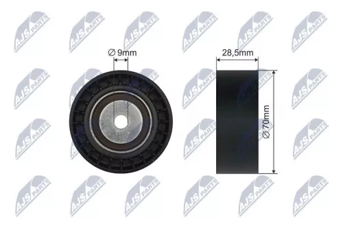 NTY NTY RNK-BM-061 Tensioner Pulley, V-ribbed belt 