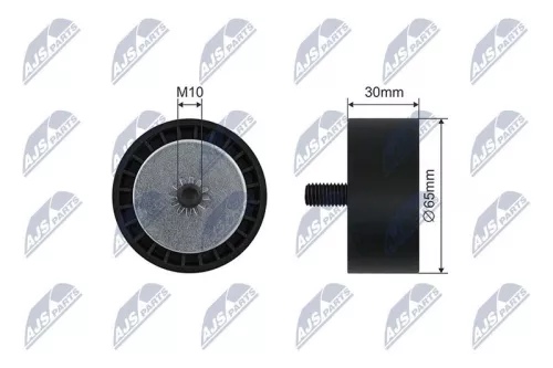 NTY NTY RNK-BM-064 Tensioner Pulley, V-ribbed belt 