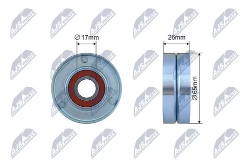 NTY NTY RNK-BM-066 Tensioner Pulley, V-ribbed belt 