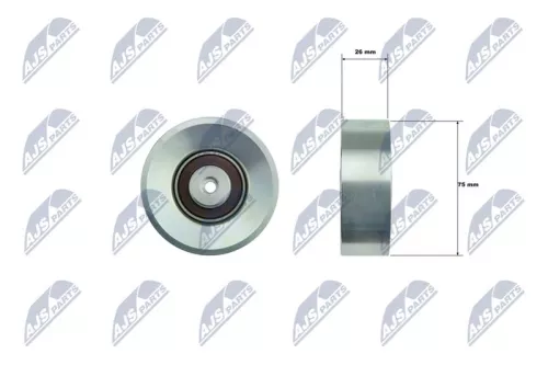 NTY NTY RNK-BM-073 Deflection/Guide Pulley, V-ribbed belt 
