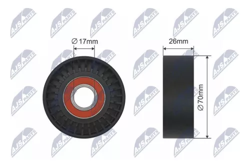 NTY NTY RNK-CH-030 Tensioner Pulley, V-belt 