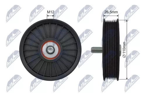 Deflection/Guide Pulley, V-ribbed belt