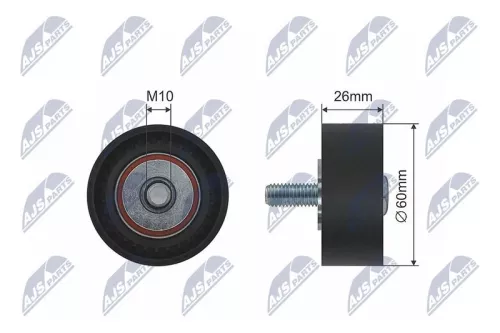 Deflection/Guide Pulley, V-ribbed belt