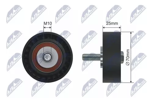 Deflection/Guide Pulley, V-ribbed belt