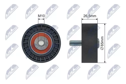 NTY NTY RNK-CT-056 Tensioner Pulley, V-ribbed belt 