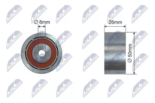 Tensioner Pulley, V-ribbed belt