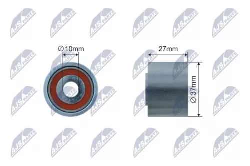 NTY NTY RNK-CT-064 Deflection/Guide Pulley, V-ribbed belt 