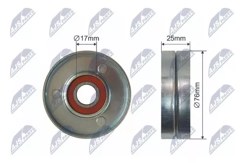 NTY NTY RNK-DW-011 Tensioner Pulley, V-belt 