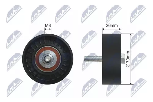 Deflection/Guide Pulley, V-ribbed belt