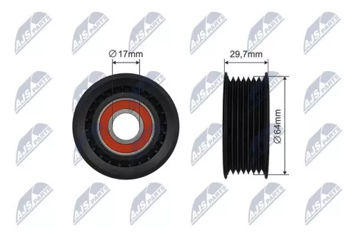 Tensioner Pulley, V-ribbed belt