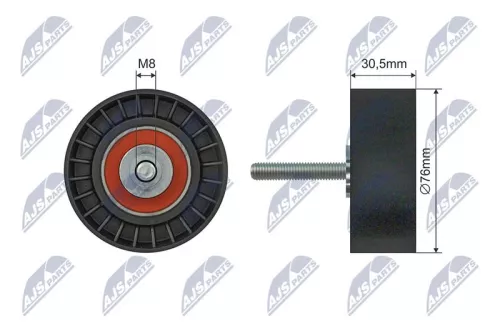 Tensioner Pulley, V-ribbed belt
