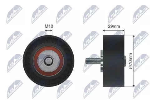 Deflection/Guide Pulley, V-ribbed belt