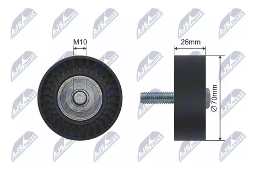 Deflection/Guide Pulley, V-ribbed belt