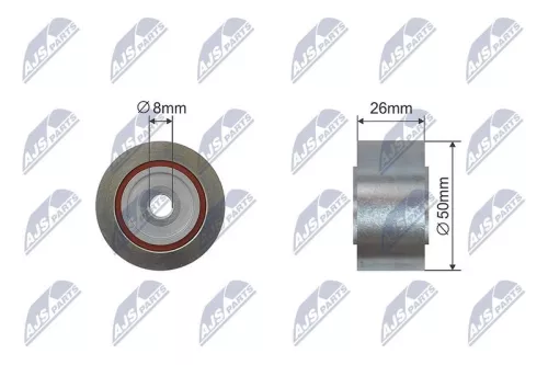 NTY NTY RNK-FT-011 Deflection/Guide Pulley, V-ribbed belt 