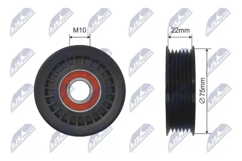 Deflection/Guide Pulley, V-ribbed belt