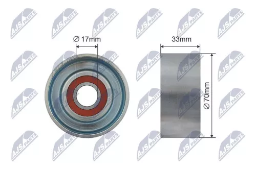 Tensioner Pulley, V-ribbed belt