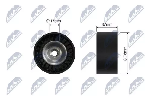 NTY NTY RNK-HD-024 Tensioner Pulley, V-ribbed belt 