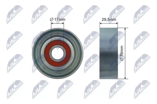 NTY NTY RNK-HD-025 Tensioner Pulley, V-ribbed belt 