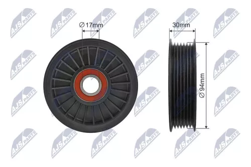 NTY NTY RNK-HD-031 Tensioner Pulley, V-ribbed belt 
