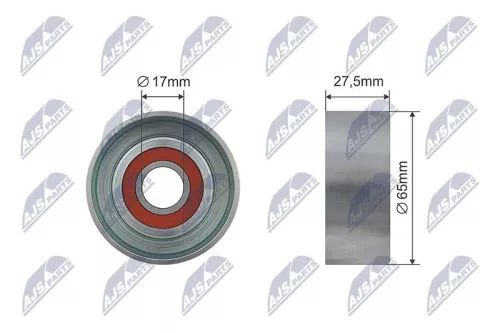NTY NTY RNK-HY-002 Tensioner Pulley, V-ribbed belt 