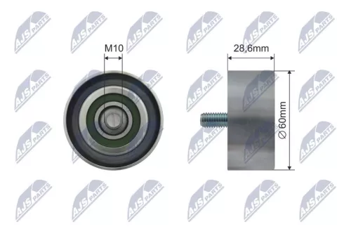 Deflection/Guide Pulley, V-ribbed belt