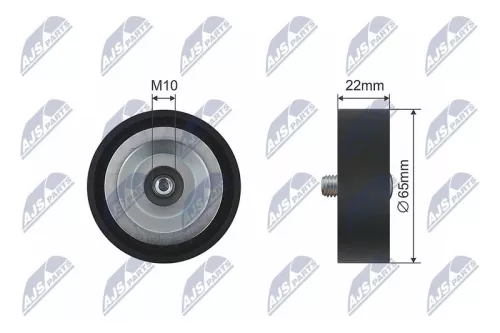 Deflection/Guide Pulley, V-ribbed belt