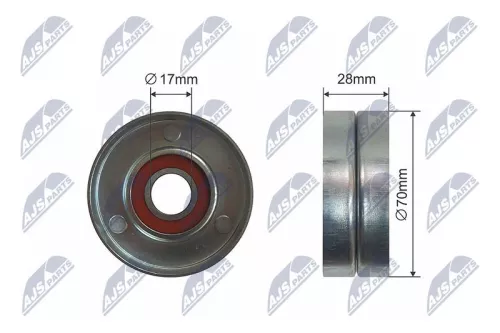 NTY NTY RNK-KA-004 Tensioner Pulley, V-ribbed belt 