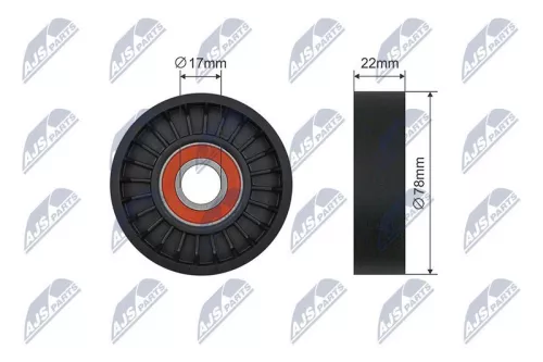 NTY NTY RNK-KA-012 Tensioner Pulley, V-ribbed belt 