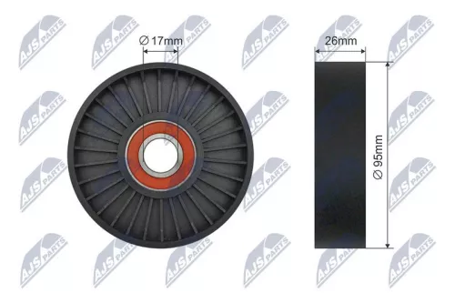 NTY NTY RNK-KA-015 Tensioner Pulley, V-ribbed belt 
