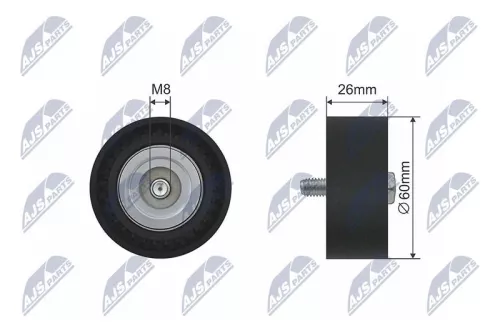 Deflection/Guide Pulley, V-ribbed belt