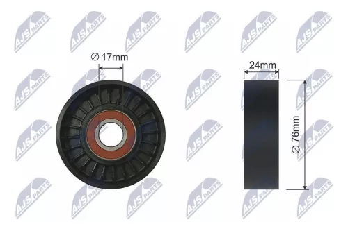 NTY NTY RNK-LR-010 Tensioner Pulley, V-ribbed belt 