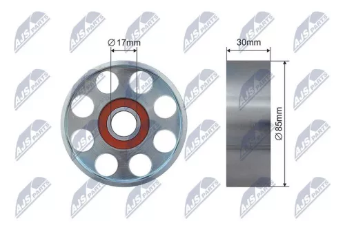 NTY NTY RNK-LR-014 Tensioner Pulley, V-ribbed belt 
