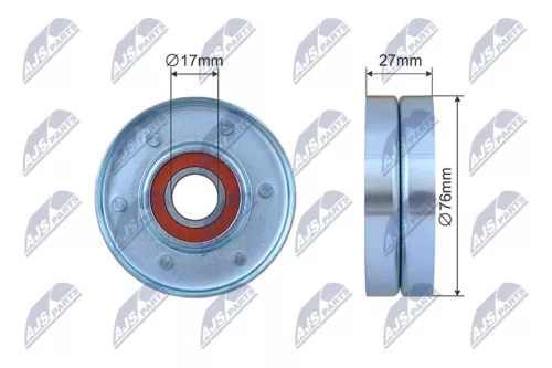 NTY NTY RNK-LR-018 Tensioner Pulley, V-ribbed belt 