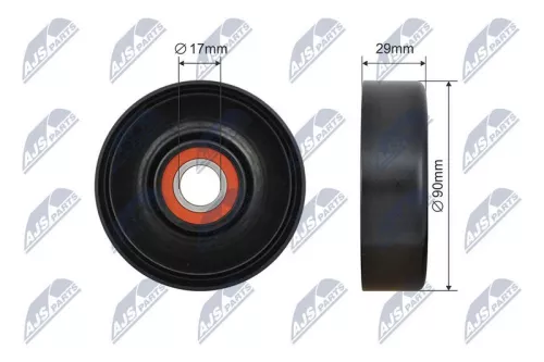NTY NTY RNK-LR-020 Tensioner Pulley, V-ribbed belt 