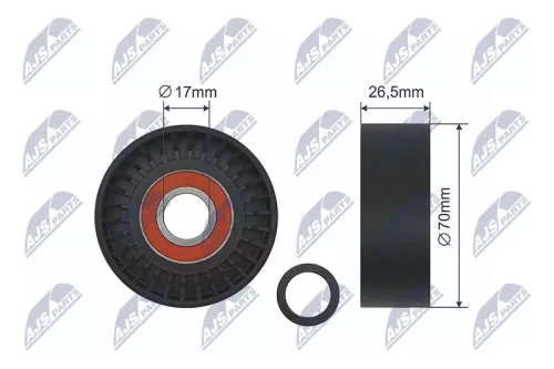 Tensioner Pulley, V-ribbed belt