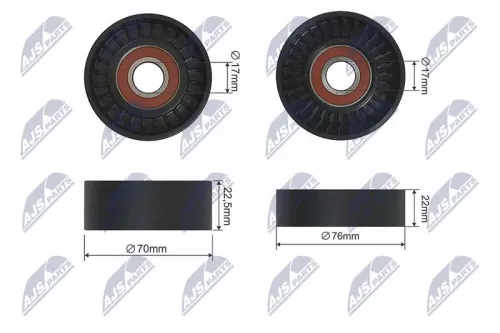 Tensioner Pulley, V-ribbed belt