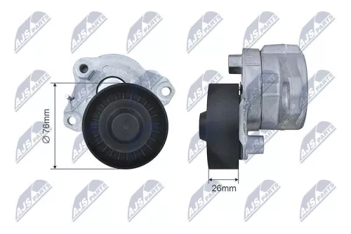 NTY NTY RNK-ME-012 Tensioner Pulley, V-ribbed belt 