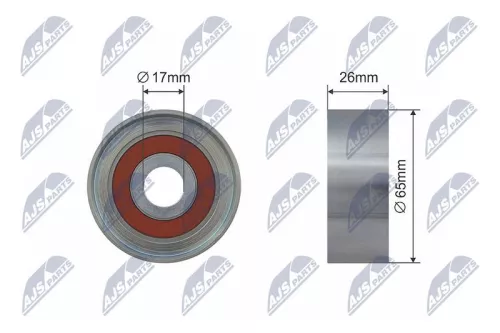 NTY NTY RNK-ME-015 Tensioner Pulley, V-belt 