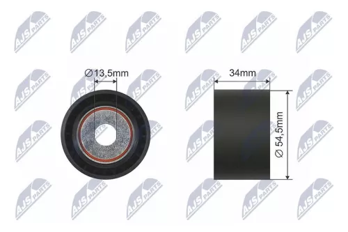 NTY NTY RNK-ME-026 Deflection Pulley/Guide Pulley, V-belt 