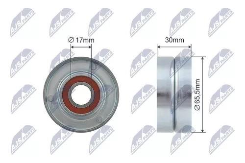 NTY NTY RNK-ME-037 Tensioner Pulley, V-belt 