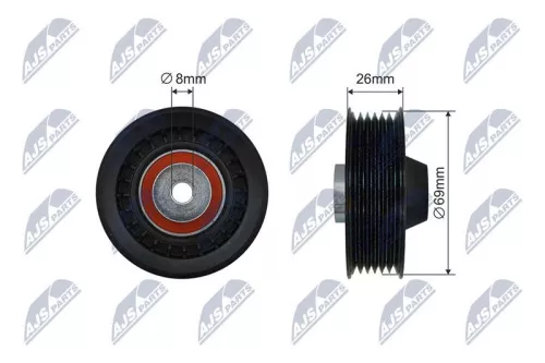 Tensioner Pulley, V-ribbed belt