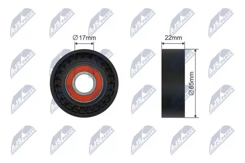 NTY NTY RNK-ME-043 Tensioner Pulley, V-ribbed belt 