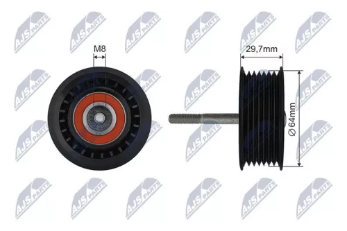 NTY NTY RNK-ME-056 Tensioner Pulley, V-ribbed belt 